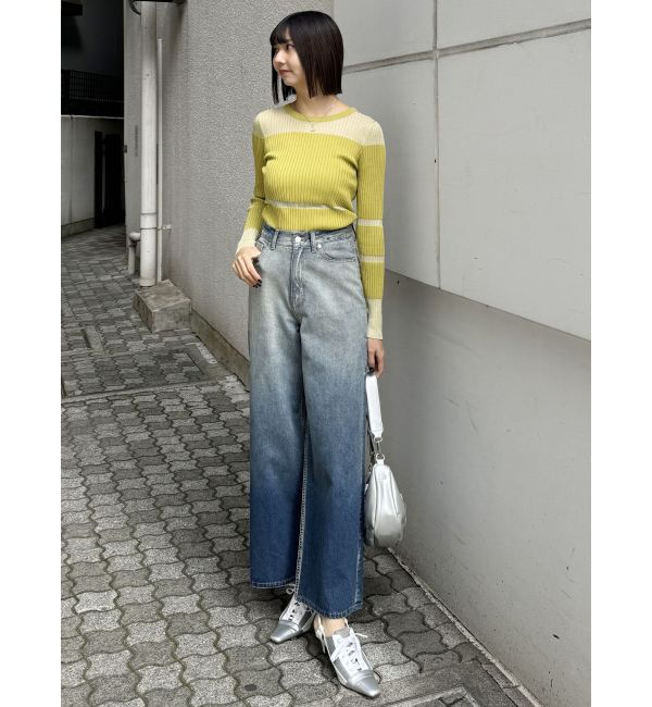 MURUA「グラデーションワイドデニム」|デニム|