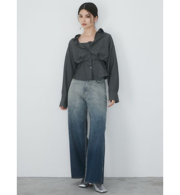 MURUA「グラデーションワイドデニム」|デニム|