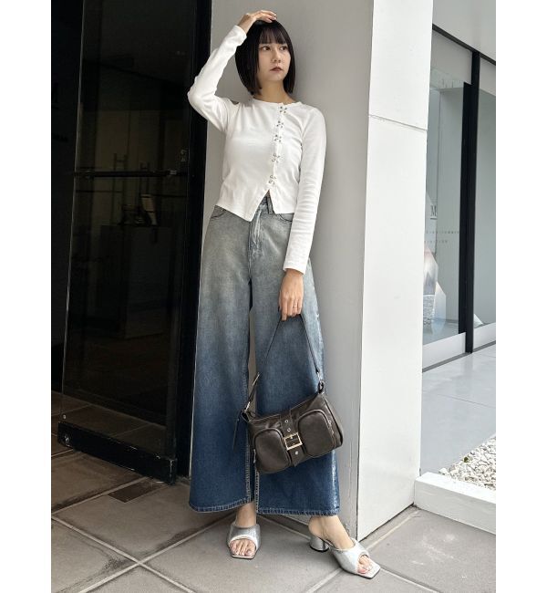 MURUA「グラデーションワイドデニム」|デニム|