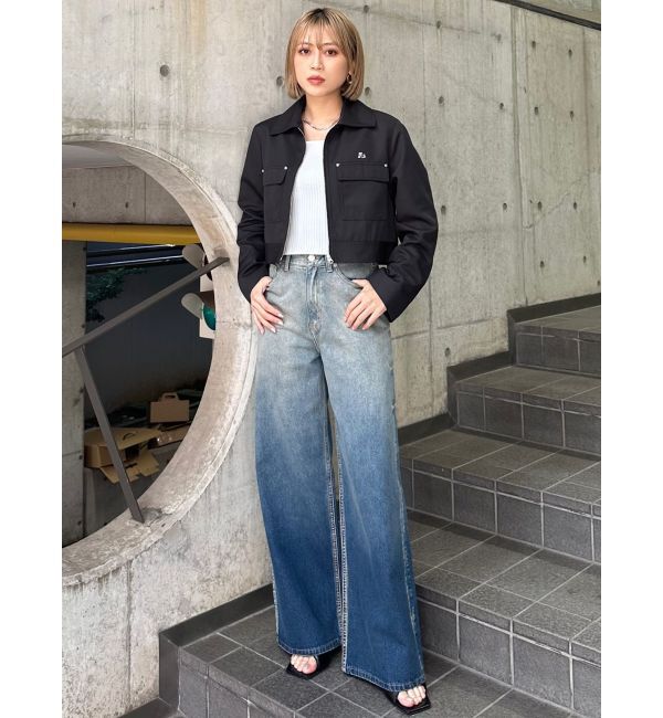 MURUA「グラデーションワイドデニム」|デニム|