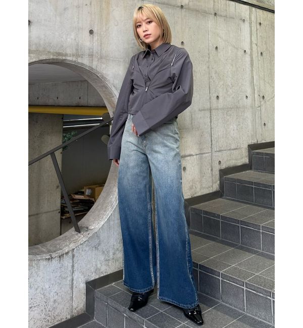 MURUA「グラデーションワイドデニム」|デニム|