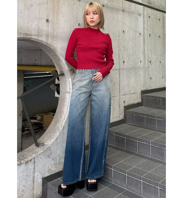 MURUA「グラデーションワイドデニム」|デニム|