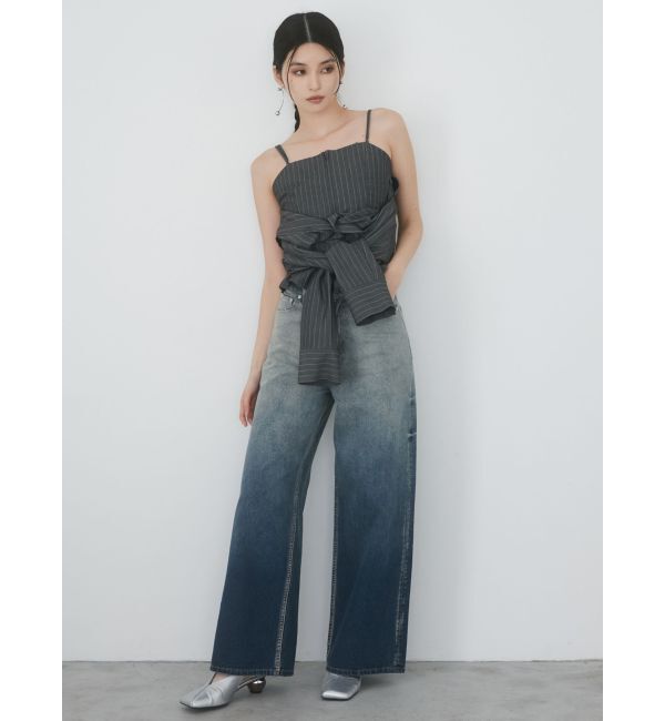 MURUA「グラデーションワイドデニム」|デニム|