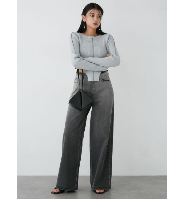 MURUA「グラデーションワイドデニム」|デニム|