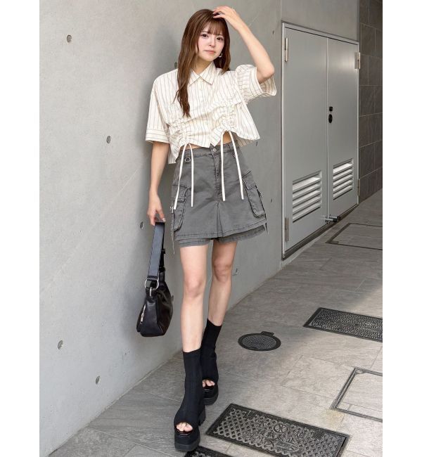 MURUA「バイカラーシャーリングシャツ」|シャツ・ブラウス|