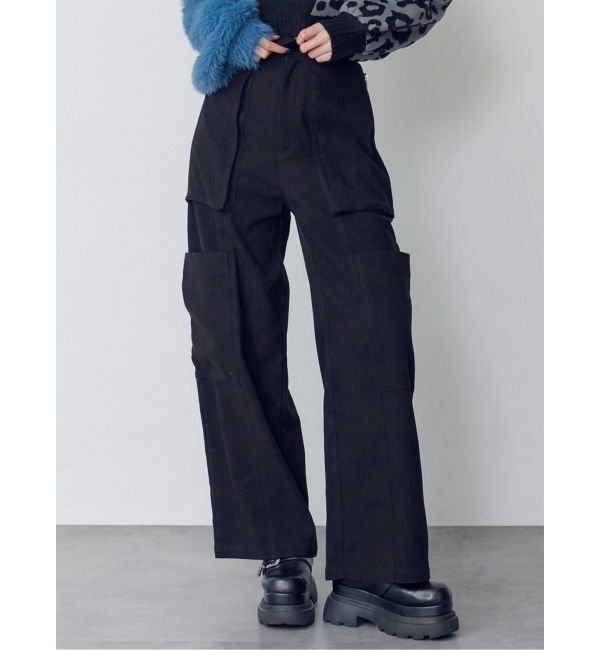 MURUA「カーゴZIPパンツ」|カーゴ|ブラック