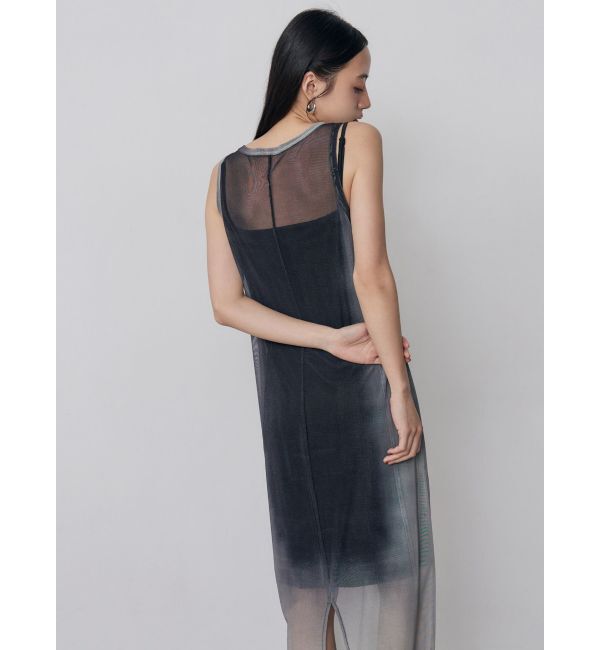 MURUA「デニムプリントシアーワンピース」|ワンピース|