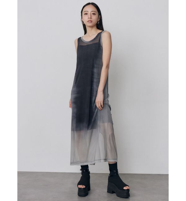 MURUA「デニムプリントシアーワンピース」|ワンピース|