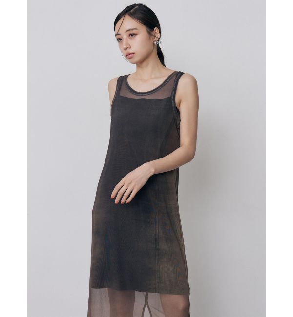 MURUA「デニムプリントシアーワンピース」|ワンピース|