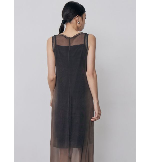 MURUA「デニムプリントシアーワンピース」|ワンピース|