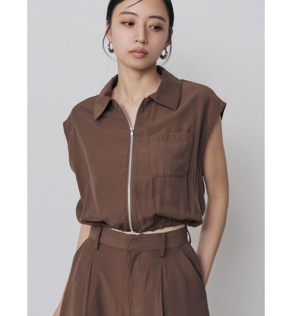 MURUA「ブラッシュライクショートシャツ【セットアップ着用可】」|シャツ・ブラウス|ブラウン