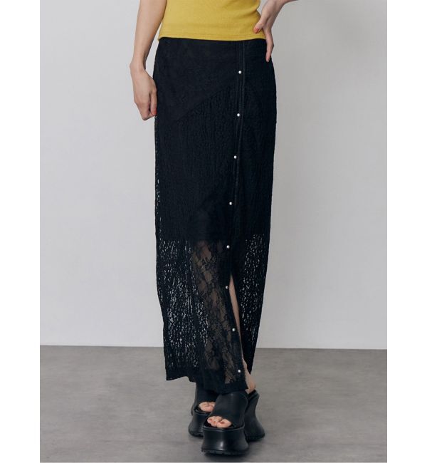 MURUA「レースパターンスカート」|スカート|ブラック