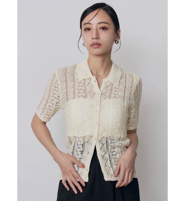 MURUA「クロシェライクハーフトップス」|ニット・セーター|