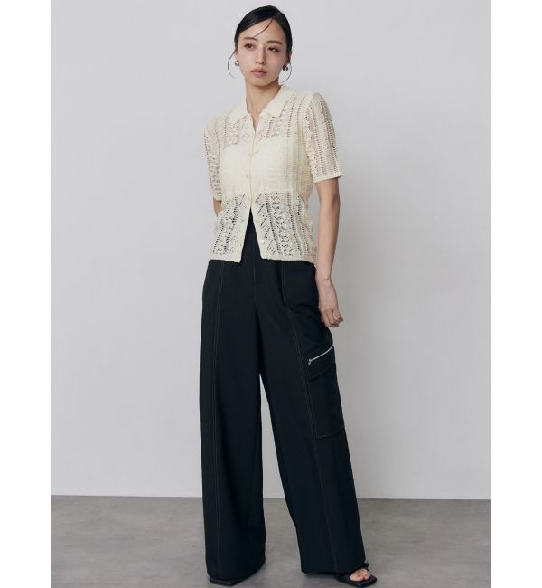 MURUA「クロシェライクハーフトップス」|ニット・セーター|