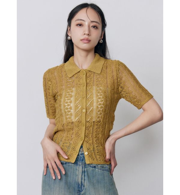 MURUA「クロシェライクハーフトップス」|ニット・セーター|