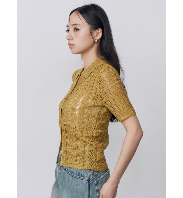 MURUA「クロシェライクハーフトップス」|ニット・セーター|