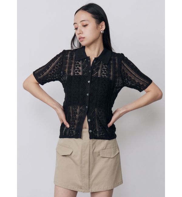 MURUA「クロシェライクハーフトップス」|ニット・セーター|