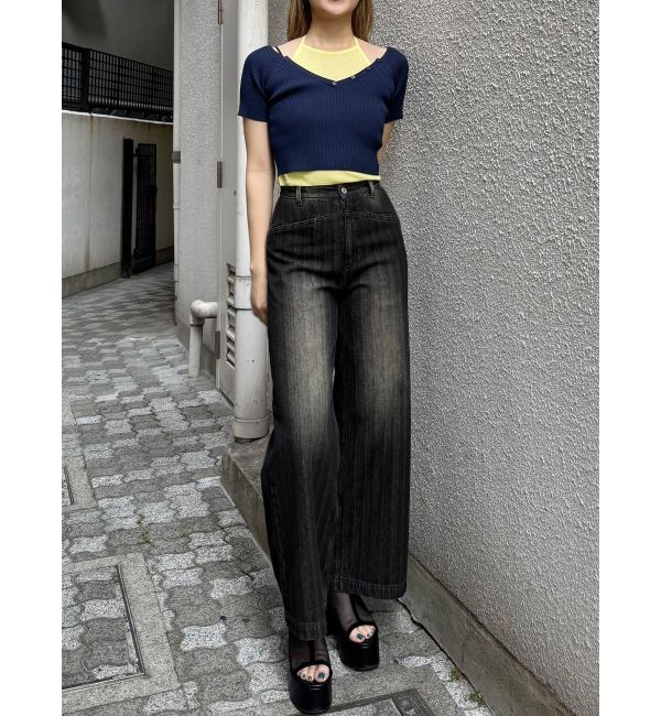 MURUA「レイヤードライクVネックニット」|ニット・セーター|