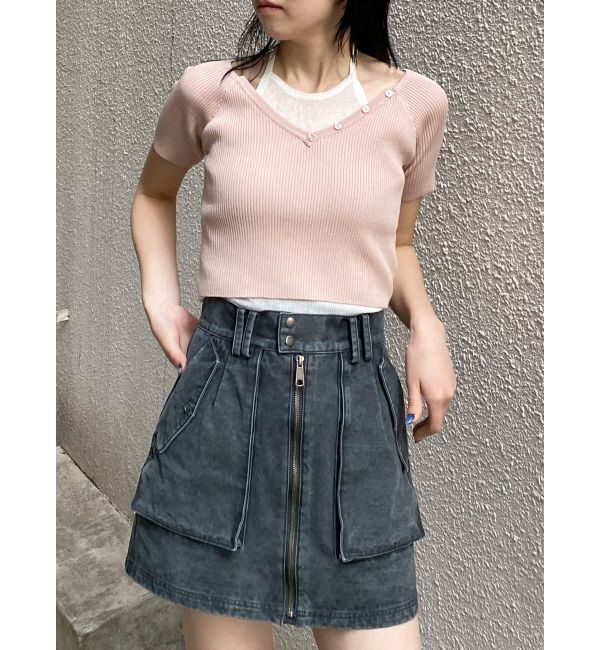 MURUA「レイヤードライクVネックニット」|ニット・セーター|