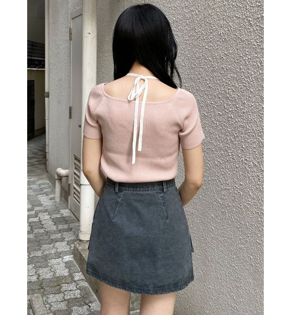 MURUA「レイヤードライクVネックニット」|ニット・セーター|