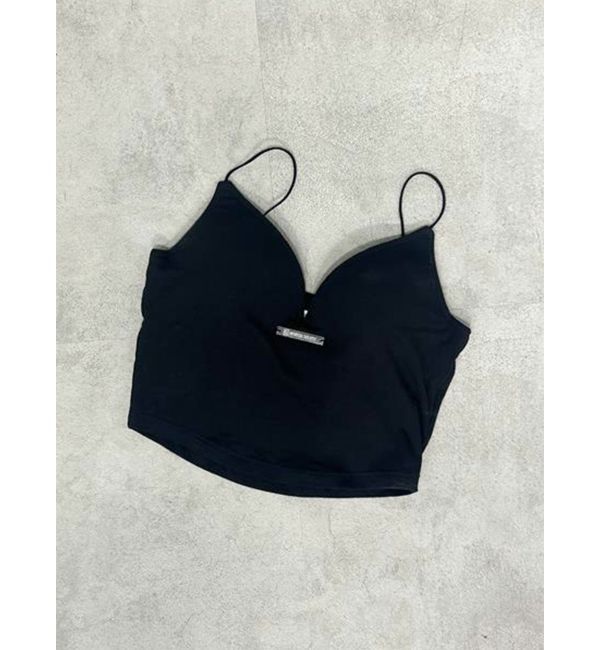 MURUA「ロゴプレートブラトップ」|キャミソール|ブラック