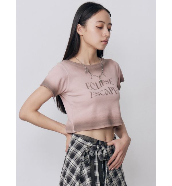 MURUA「シャドウクロップドTシャツ」|Tシャツ・カットソー|