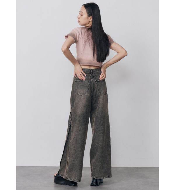 MURUA「シャドウクロップドTシャツ」|Tシャツ・カットソー|