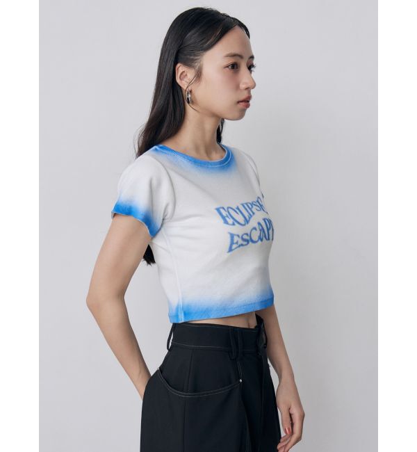 MURUA「シャドウクロップドTシャツ」|Tシャツ・カットソー|