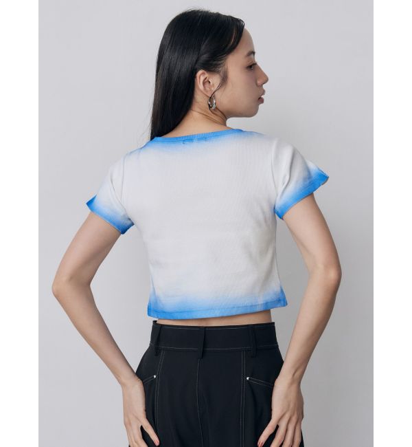 MURUA「シャドウクロップドTシャツ」|Tシャツ・カットソー|