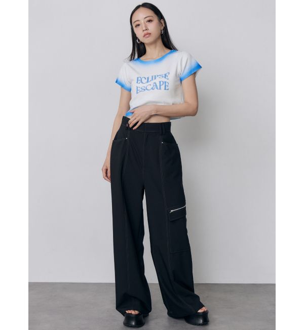 MURUA「シャドウクロップドTシャツ」|Tシャツ・カットソー|