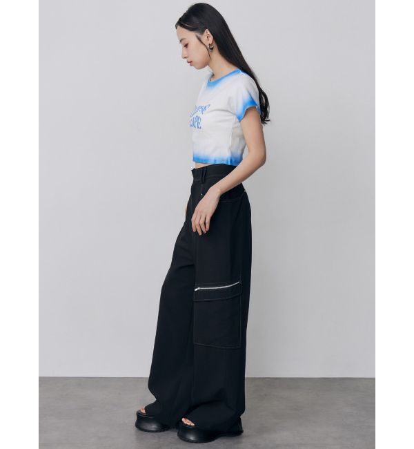 MURUA「シャドウクロップドTシャツ」|Tシャツ・カットソー|