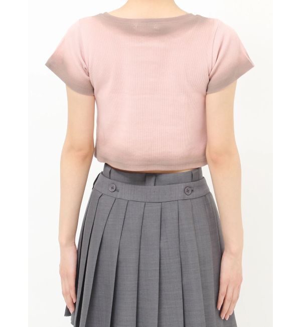 MURUA「シャドウクロップドTシャツ」|Tシャツ・カットソー|