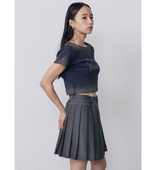 MURUA「シャドウクロップドTシャツ」|Tシャツ・カットソー|