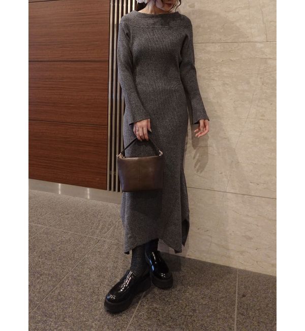 LAGUNAMOON「オフショルリブニットワンピース」|ワンピース|