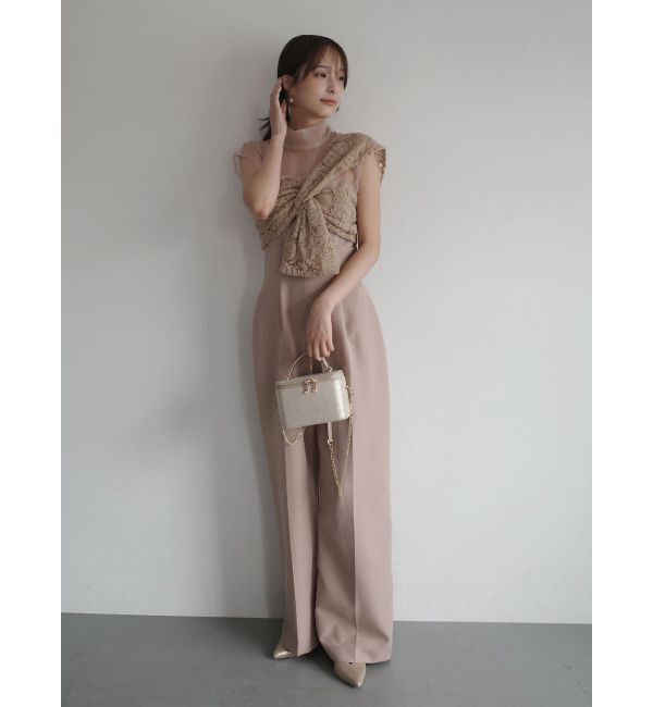 LAGUNAMOON「LADYエンブロイダリーツイストパンツドレス」|ドレス|