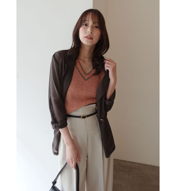 LAGUNAMOON「メッシュダブルテーラードジャケット」|テーラードジャケット|