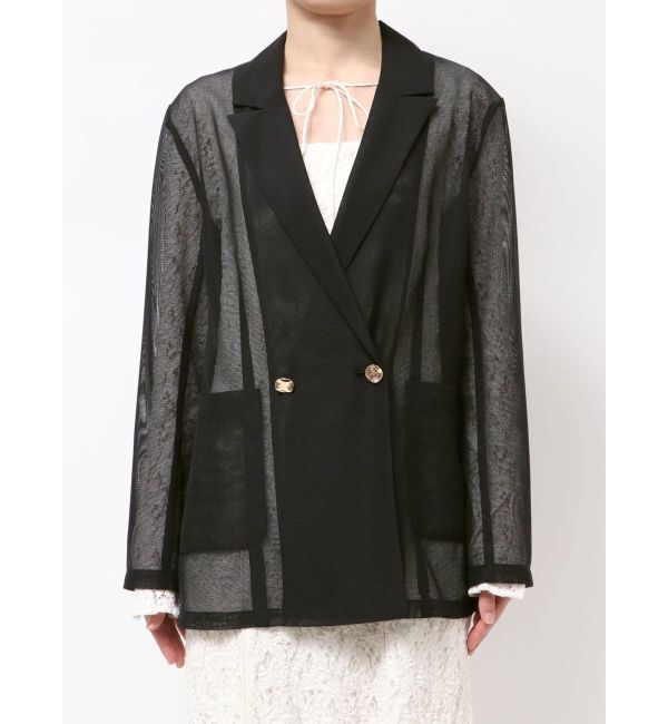 LAGUNAMOON「メッシュダブルテーラードジャケット」|テーラードジャケット|