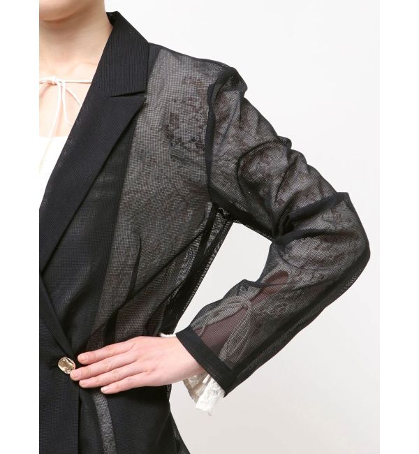 LAGUNAMOON「メッシュダブルテーラードジャケット」|テーラードジャケット|
