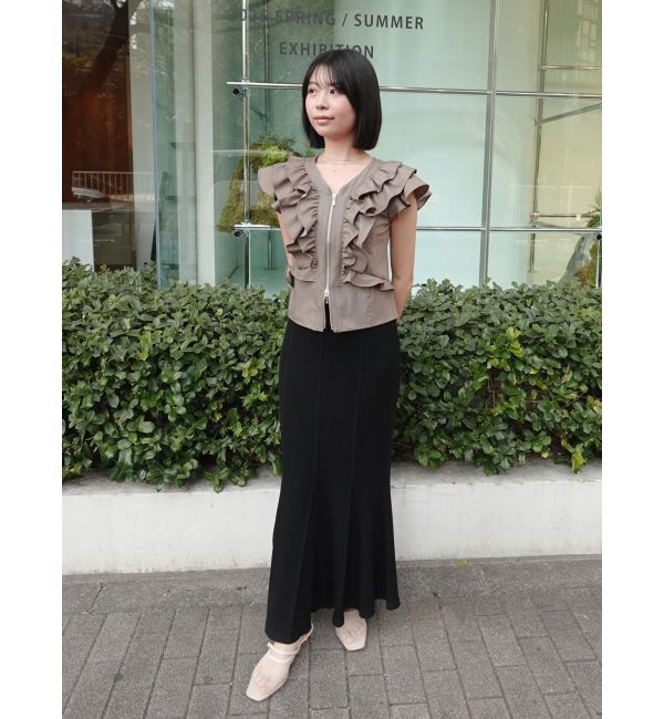 LAGUNAMOON「WZIPフリルブラウス」|シャツ・ブラウス|