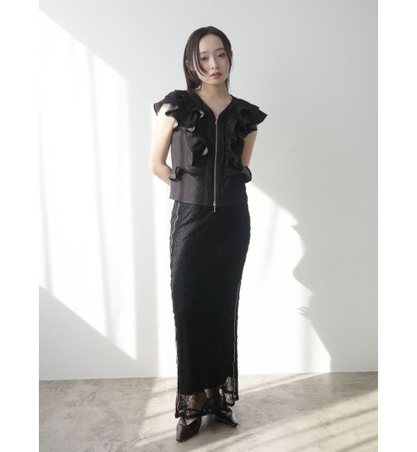 LAGUNAMOON「WZIPフリルブラウス」|シャツ・ブラウス|