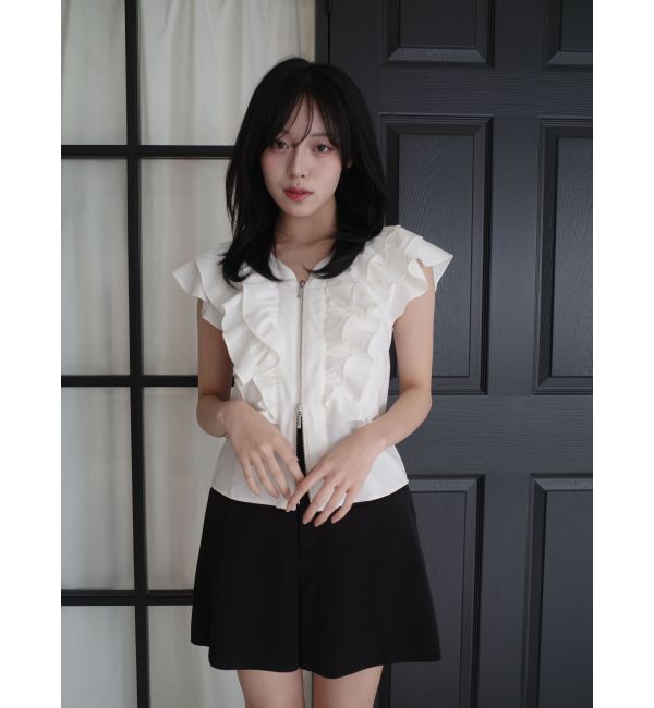 LAGUNAMOON「WZIPフリルブラウス」|シャツ・ブラウス|