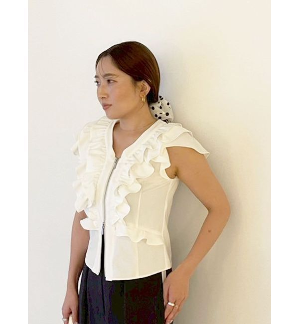 LAGUNAMOON「WZIPフリルブラウス」|シャツ・ブラウス|