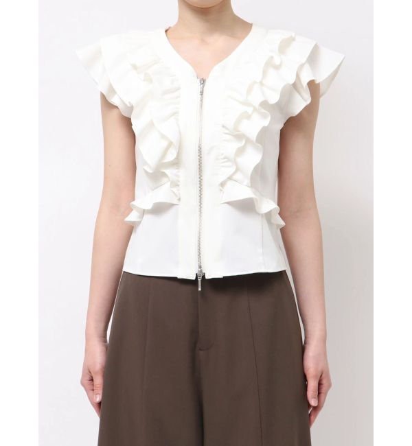 LAGUNAMOON「WZIPフリルブラウス」|シャツ・ブラウス|