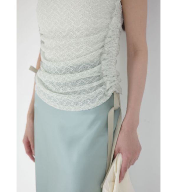 LAGUNAMOON「【接触冷感】スリットサテンナロースカート」|スカート|