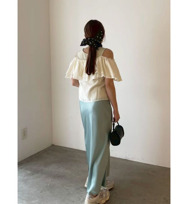 LAGUNAMOON「【接触冷感】スリットサテンナロースカート」|スカート|