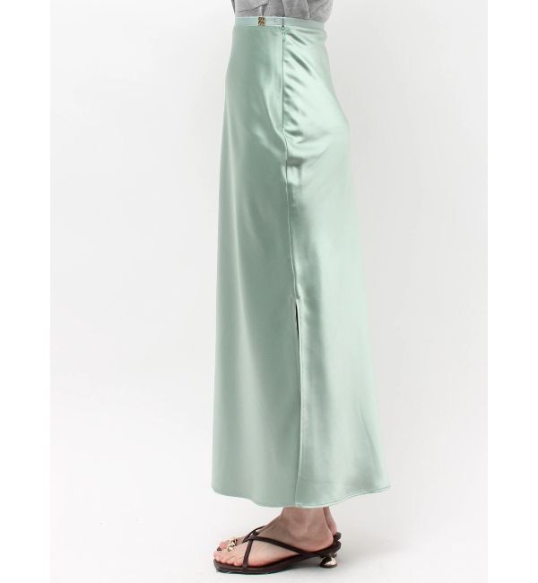 LAGUNAMOON「【接触冷感】スリットサテンナロースカート」|スカート|