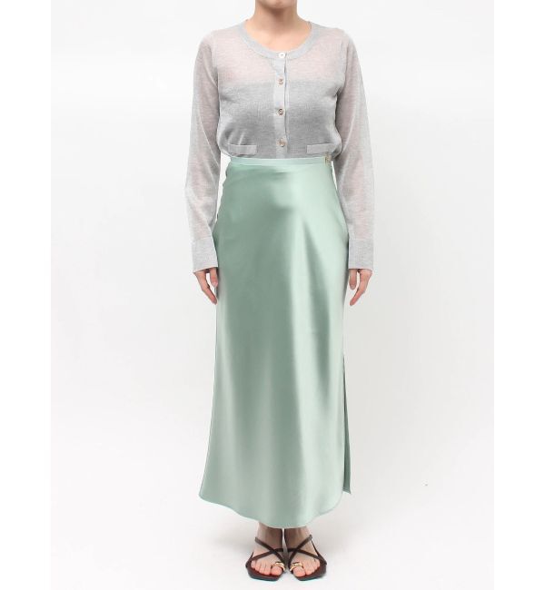 LAGUNAMOON「【接触冷感】スリットサテンナロースカート」|スカート|