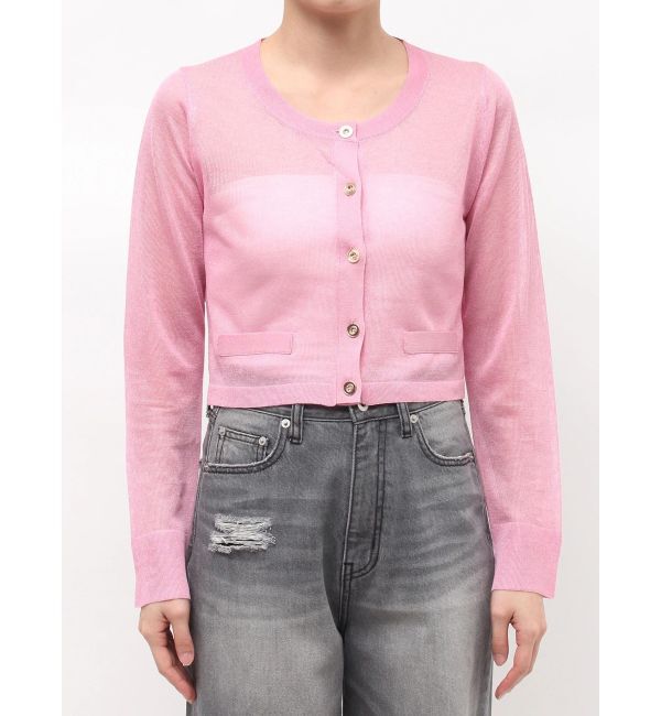 LAGUNAMOON「メタルボタンシアーニットカーディガン」|カーディガン|