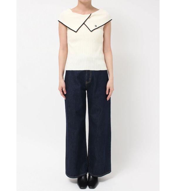 LAGUNAMOON「アシメカラーネックニット」|ニット・セーター|