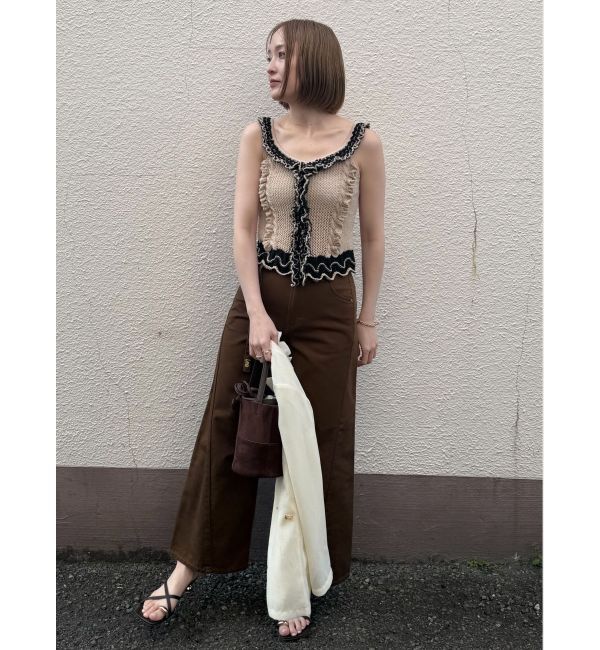 LAGUNAMOON「【Leeコラボ】セミワイドベルトデニムパンツ」|デニム|